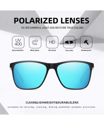 Square Polarized Sunglasses for Men Aluminum Magnesium Temple Anti-Glare Lens Driving Sun Glasses UV400 - CK199HAAXA4 $10.79 ...