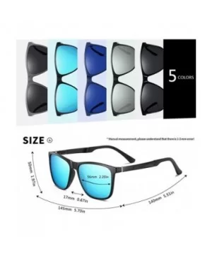 Square Polarized Sunglasses for Men Aluminum Magnesium Temple Anti-Glare Lens Driving Sun Glasses UV400 - CK199HAAXA4 $10.79 ...