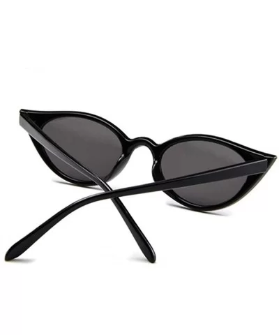 Vintage Cat Eye Sunglasses Women Small Oval Sun Glasses Ladies BLACK As Picture - Yellow - CM18XE0Z325 $5.42 Cat Eye