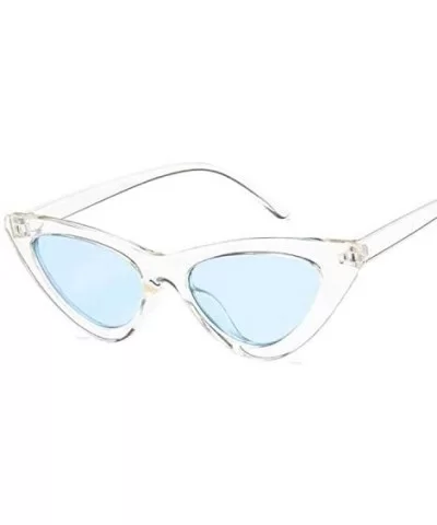 Vintage Sunglasses Glasses Colorful - Trans Blue - CS199Y5GUO3 $7.40 Cat Eye