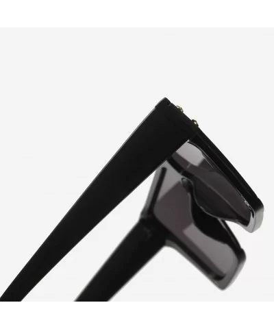 Square Oversized Sunglasses for Women Men Flat Top Fashion Shades Siamese Lens Succinct Style UV Protection - E - C3194KX4I96...