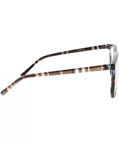 Non-prescription Glasses Frame Clear Lens Eyeglasses - Casual Fashion - Large - Dark Plaid - CW18RGGZ0NK $6.62 Square