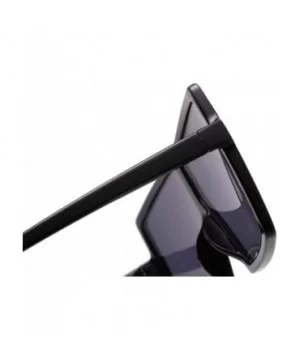 Black Square Oversized Sunglasses Women Big Frame Colorful Sun Glasses Men Mirror Unisex Gradient Hip Hop Shades - C018U9A6Z2...