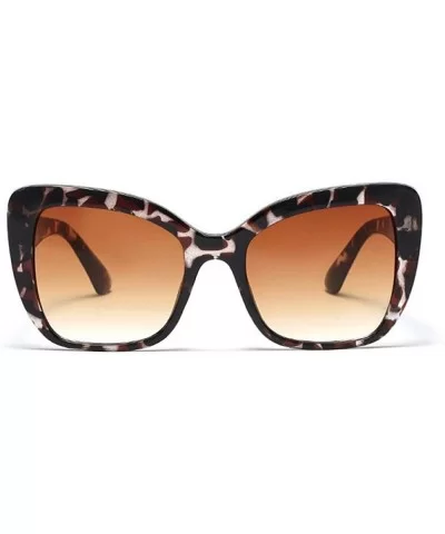 Big Frame Cat Eye Sunglasses Men Women Fashion Shades UV400 C7 Leopard Tea - C7 Leopard Tea - CB18YZX3RUO $8.40 Aviator