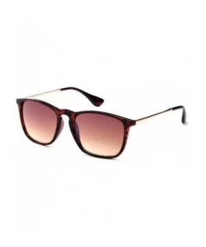 Newbee Fashion Classic Unisex Keyhole Fashion Sunglasses with Flash Lens - Tortoise - C6183N0GWLE $5.60 Wayfarer