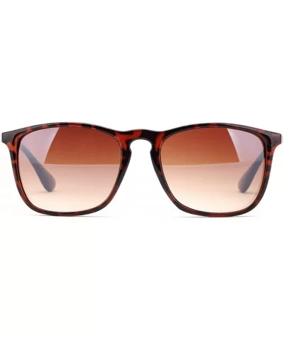 Newbee Fashion Classic Unisex Keyhole Fashion Sunglasses with Flash Lens - Tortoise - C6183N0GWLE $5.60 Wayfarer