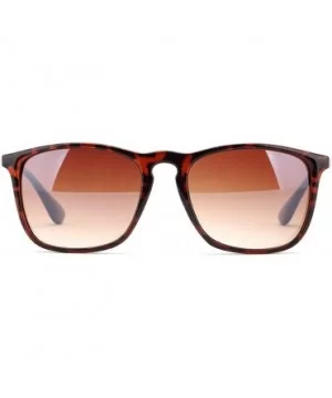 Newbee Fashion Classic Unisex Keyhole Fashion Sunglasses with Flash Lens - Tortoise - C6183N0GWLE $5.60 Wayfarer