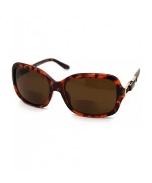 Womens Butterfly Designer Fashion Bi-focal Reading Lens Sunglasses - Tortoise Brown - CY18ZYG7ZDI $9.15 Rectangular