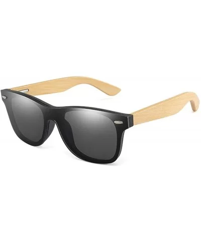 Vintage Bamboo Wood Frame Men Women Sunglasses Fashion Mirror Coating Sun Glasses Shades Eyewear UV400 - 2 - C3198AHOOX9 $15....