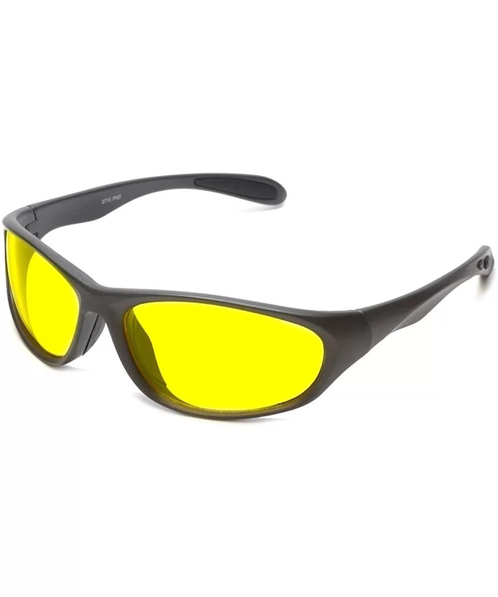 Night Driving Sunglasses - Matte-grey - C112NZ5NCLU $6.62 Round