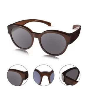 Polarized Oversized Fit over Sunglasses Over Prescription Glasses with Cat Eye Frame for Women&Men - Dark Brown - C2199CNSDKX...