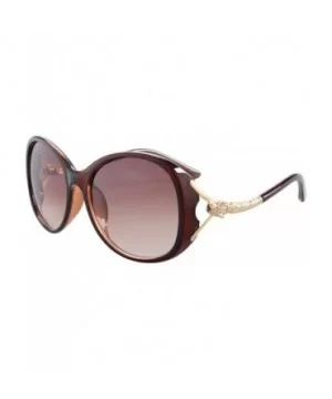 Women's Sunglasses UV400 Protection Fashion Sunglasses Oversized Summer Eyewear-9039 - Brown - CH189SY5YU4 $10.25 Oval