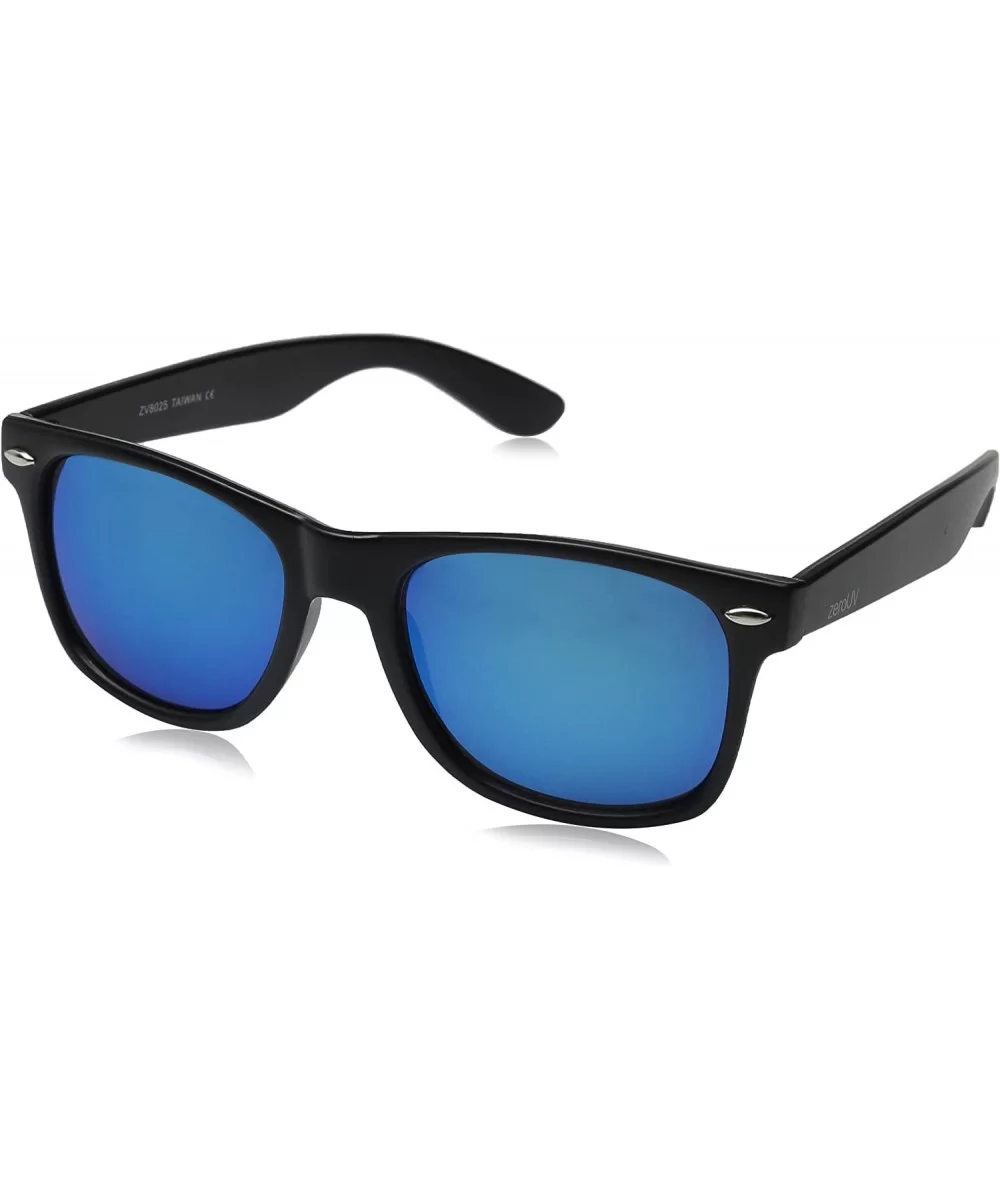 Matte Black Horn Rimmed Sunglasses - Classic - Black / Ice - CW12ECUDK89 $6.37 Oversized