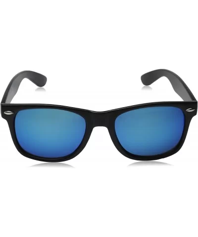 Matte Black Horn Rimmed Sunglasses - Classic - Black / Ice - CW12ECUDK89 $6.37 Oversized