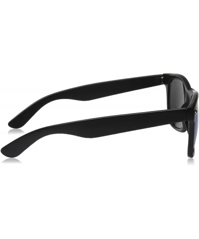 Matte Black Horn Rimmed Sunglasses - Classic - Black / Ice - CW12ECUDK89 $6.37 Oversized