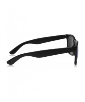 Matte Black Horn Rimmed Sunglasses - Classic - Black / Ice - CW12ECUDK89 $6.37 Oversized