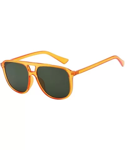 Classic Aviator Sunglasses - 100% UV Protection - Yellow - CL18SZLNAAT $9.06 Square