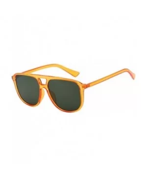 Classic Aviator Sunglasses - 100% UV Protection - Yellow - CL18SZLNAAT $9.06 Square