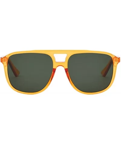 Classic Aviator Sunglasses - 100% UV Protection - Yellow - CL18SZLNAAT $9.06 Square