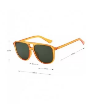 Classic Aviator Sunglasses - 100% UV Protection - Yellow - CL18SZLNAAT $9.06 Square