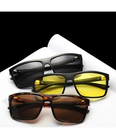 Men Rectangle Sunglasses Fashion Design Square Driving Sun Glasses Mirror Shades Eyewear Oculos De Sol UV400 - CZ199C6Z9TD $2...