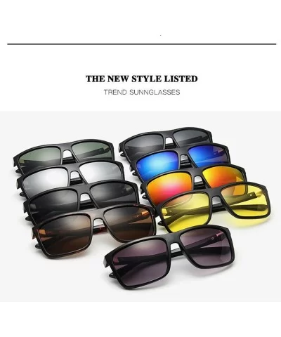 Men Rectangle Sunglasses Fashion Design Square Driving Sun Glasses Mirror Shades Eyewear Oculos De Sol UV400 - CZ199C6Z9TD $2...