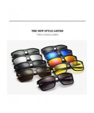 Men Rectangle Sunglasses Fashion Design Square Driving Sun Glasses Mirror Shades Eyewear Oculos De Sol UV400 - CZ199C6Z9TD $2...