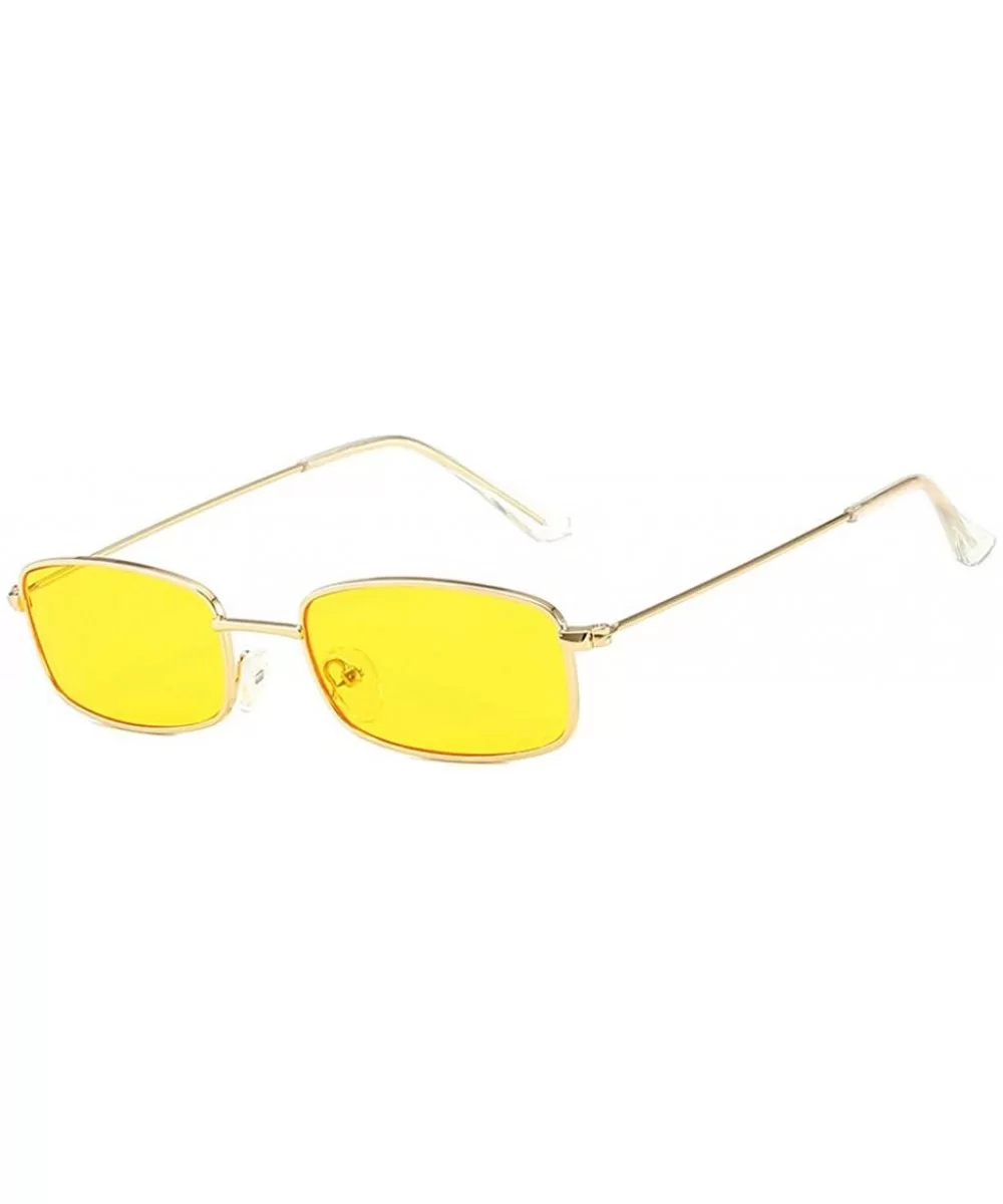 Women's Fashion Jelly Sunshade Sunglasses Integrated Candy Color Glasses Retro Shades for Women Men - Yellow - C61905AR247 $5...