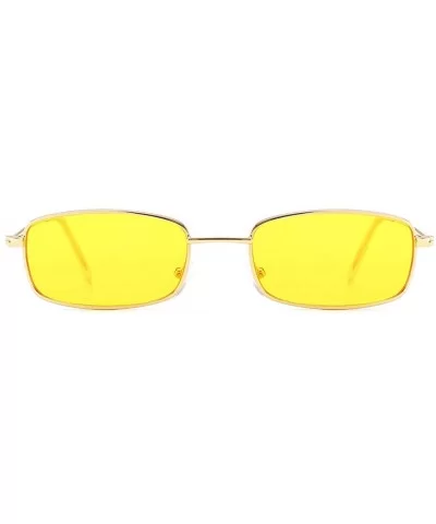 Women's Fashion Jelly Sunshade Sunglasses Integrated Candy Color Glasses Retro Shades for Women Men - Yellow - C61905AR247 $5...