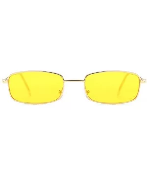 Women's Fashion Jelly Sunshade Sunglasses Integrated Candy Color Glasses Retro Shades for Women Men - Yellow - C61905AR247 $5...