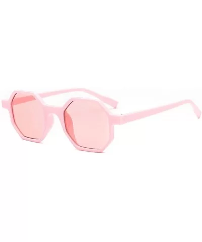 Fashionable Pink Sunglasses Irregular Polymorphic Sunglasses Street Snap Joker Octagon Glasses - CR18TMR6ZKS $6.39 Goggle