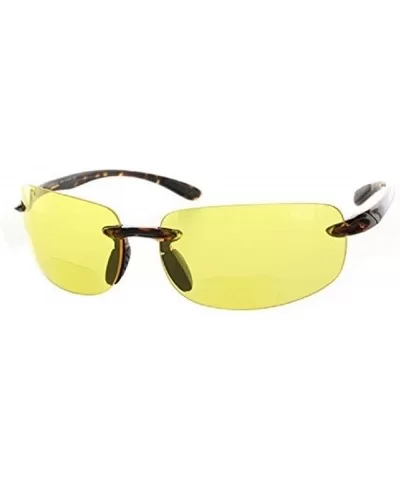 Men and Women Rimless Bifocal Sports Lightweight Style Sun Readers - Outdoor Reading Sunglasses - Tortoise Yellow - CB17YGWAU...