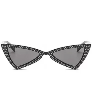 Triangle Sunglasses Women Sunshade Rhinestone Butterfly Frame Cat Eye Sun Glasses Female Black Eyewear UV400 - CT198OOMRMC $7...