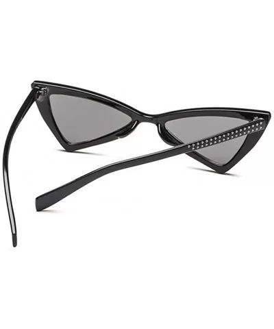 Triangle Sunglasses Women Sunshade Rhinestone Butterfly Frame Cat Eye Sun Glasses Female Black Eyewear UV400 - CT198OOMRMC $7...