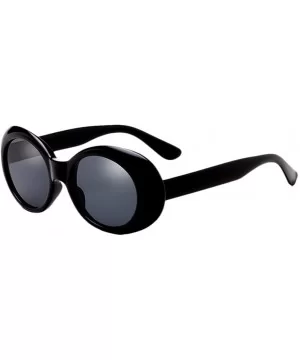 Ultra Thin Small Oval Glasses Ladies Round Sunglasses Blocking Glare Goggles - Black - C218CYTSIK6 $10.32 Oval