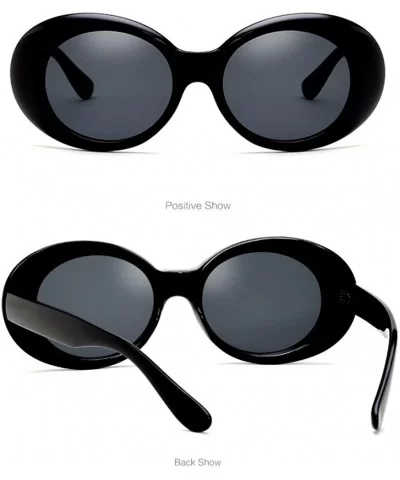 Ultra Thin Small Oval Glasses Ladies Round Sunglasses Blocking Glare Goggles - Black - C218CYTSIK6 $10.32 Oval