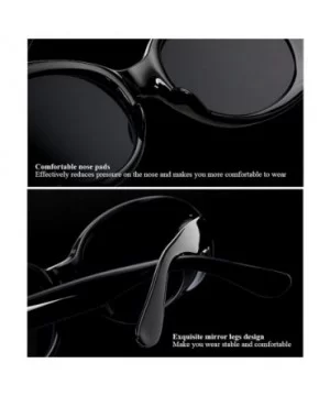 Ultra Thin Small Oval Glasses Ladies Round Sunglasses Blocking Glare Goggles - Black - C218CYTSIK6 $10.32 Oval