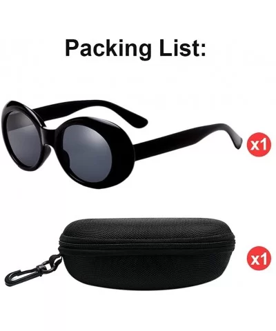 Ultra Thin Small Oval Glasses Ladies Round Sunglasses Blocking Glare Goggles - Black - C218CYTSIK6 $10.32 Oval