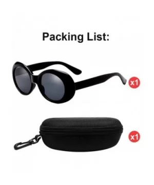 Ultra Thin Small Oval Glasses Ladies Round Sunglasses Blocking Glare Goggles - Black - C218CYTSIK6 $10.32 Oval