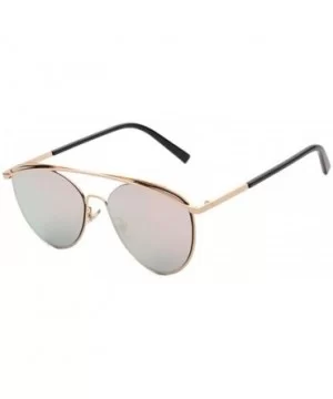 Men Pilot Mirror UV400 Sunglasses Women Anti-Reflective Glasses Eyewear - Coating Pink - CW1825RGCM7 $8.89 Aviator