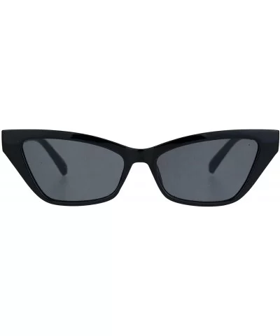 Wide Trapezoid Cateye Frame Sunglasses Womens Chic Fashion Shades UV 400 - Black - CE18TE09RU6 $6.87 Rectangular