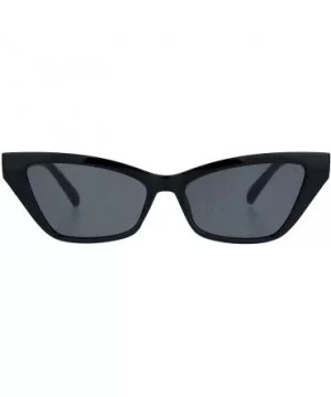 Wide Trapezoid Cateye Frame Sunglasses Womens Chic Fashion Shades UV 400 - Black - CE18TE09RU6 $6.87 Rectangular