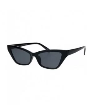 Wide Trapezoid Cateye Frame Sunglasses Womens Chic Fashion Shades UV 400 - Black - CE18TE09RU6 $6.87 Rectangular