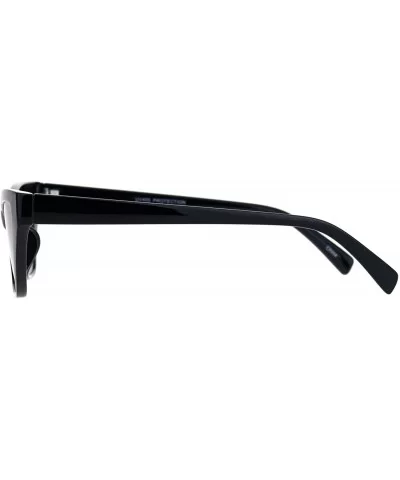 Wide Trapezoid Cateye Frame Sunglasses Womens Chic Fashion Shades UV 400 - Black - CE18TE09RU6 $6.87 Rectangular