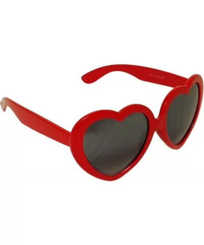 Large Oversized Womens Heart Shape Sunglasses Love Eyewear - Red - CV11IAEBY5J $7.82 Oversized