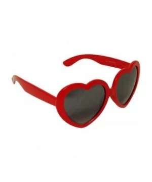 Large Oversized Womens Heart Shape Sunglasses Love Eyewear - Red - CV11IAEBY5J $7.82 Oversized