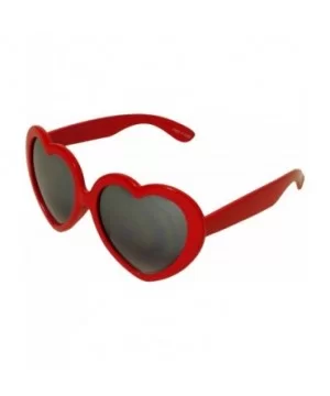 Large Oversized Womens Heart Shape Sunglasses Love Eyewear - Red - CV11IAEBY5J $7.82 Oversized