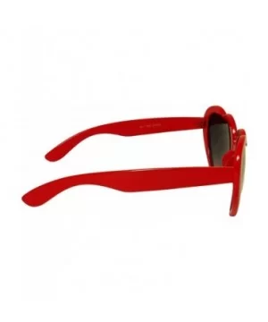 Large Oversized Womens Heart Shape Sunglasses Love Eyewear - Red - CV11IAEBY5J $7.82 Oversized