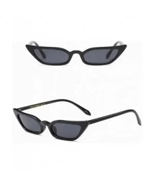 Ladies Vintage Cat Eye Small Frame Eyewear Sunglasses - Black - CG18EX5Z2RD $5.88 Cat Eye