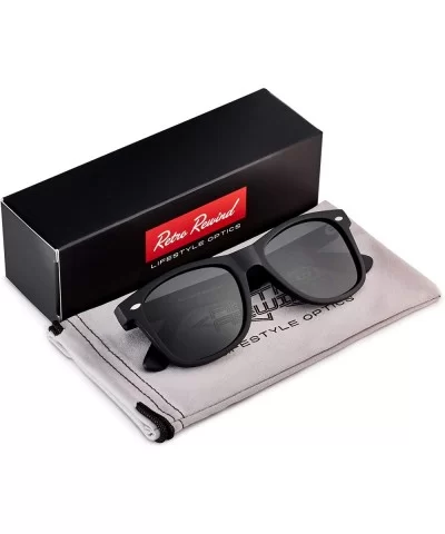 Classic Polarized Sunglasses - Matte Black - Smoke - CS190YGQ4O2 $10.71 Rectangular